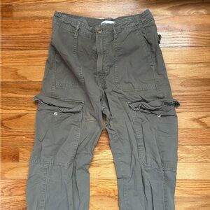 Zara Olive Straight Leg Pants